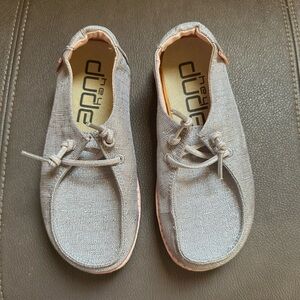 Hey dude silver sparkle girls shoes